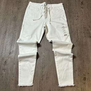 William Rast Junior’s Ankle Skinny Jeans Size 30 White Stretch Denim